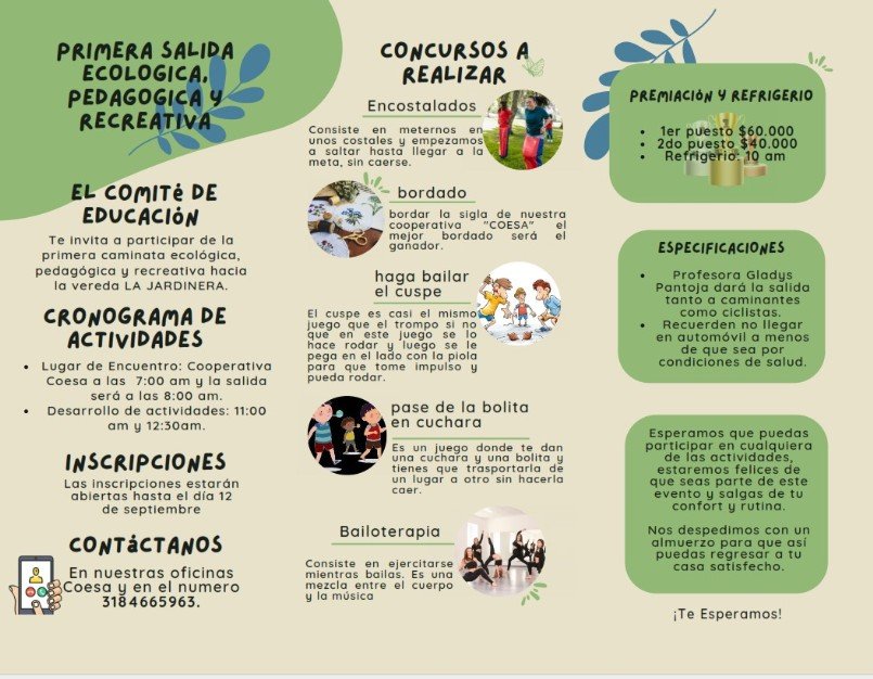 Salida ecologica pedagógica